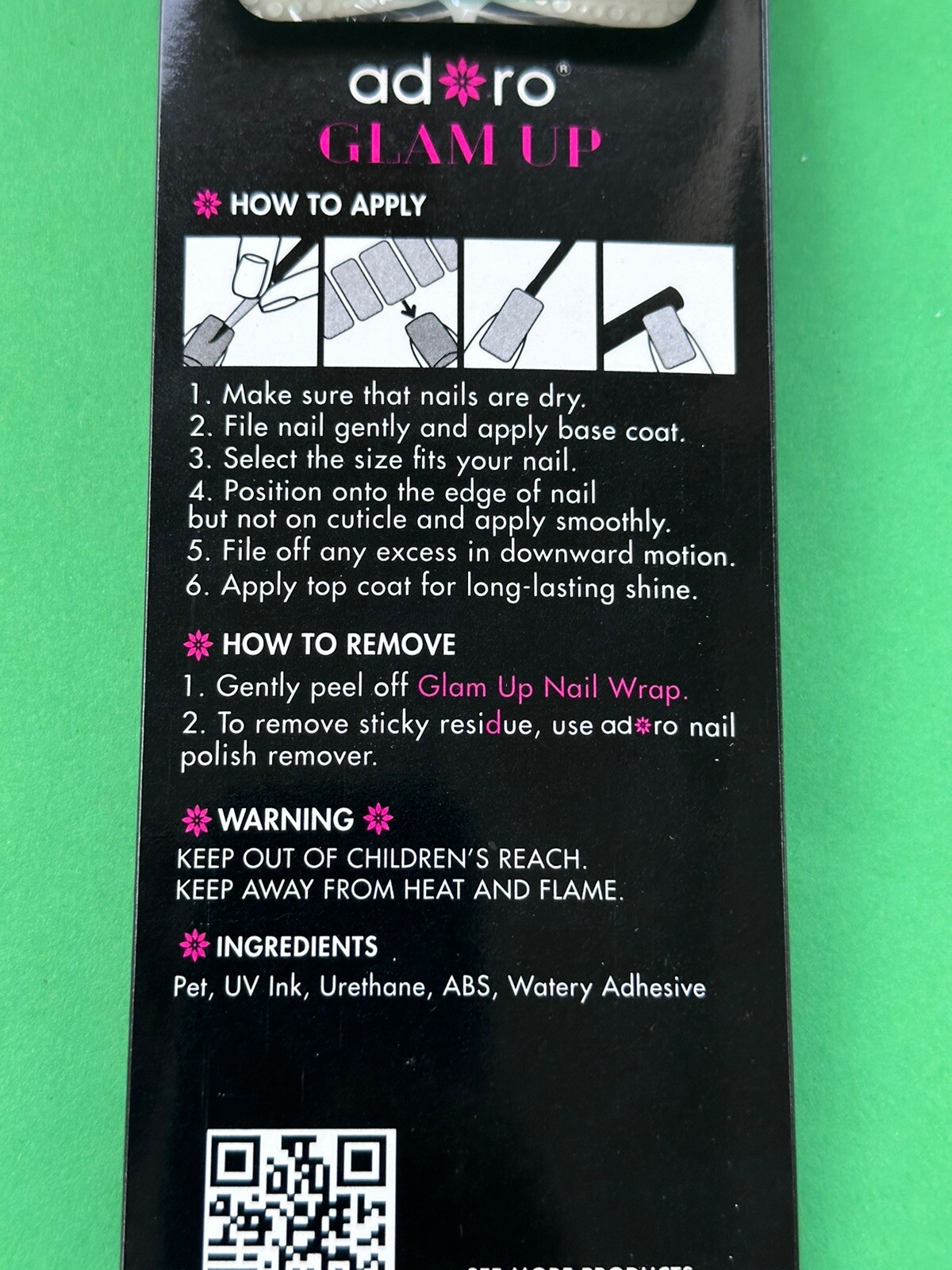 20 Strips In a Pack Instant Nail Wrap, Peel and Apply, Hottest design Brand New.