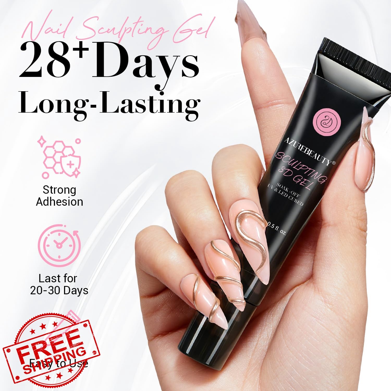 AZUREBEAUTY 3D Gel Nail Art Sculpting Molding Carving 15g