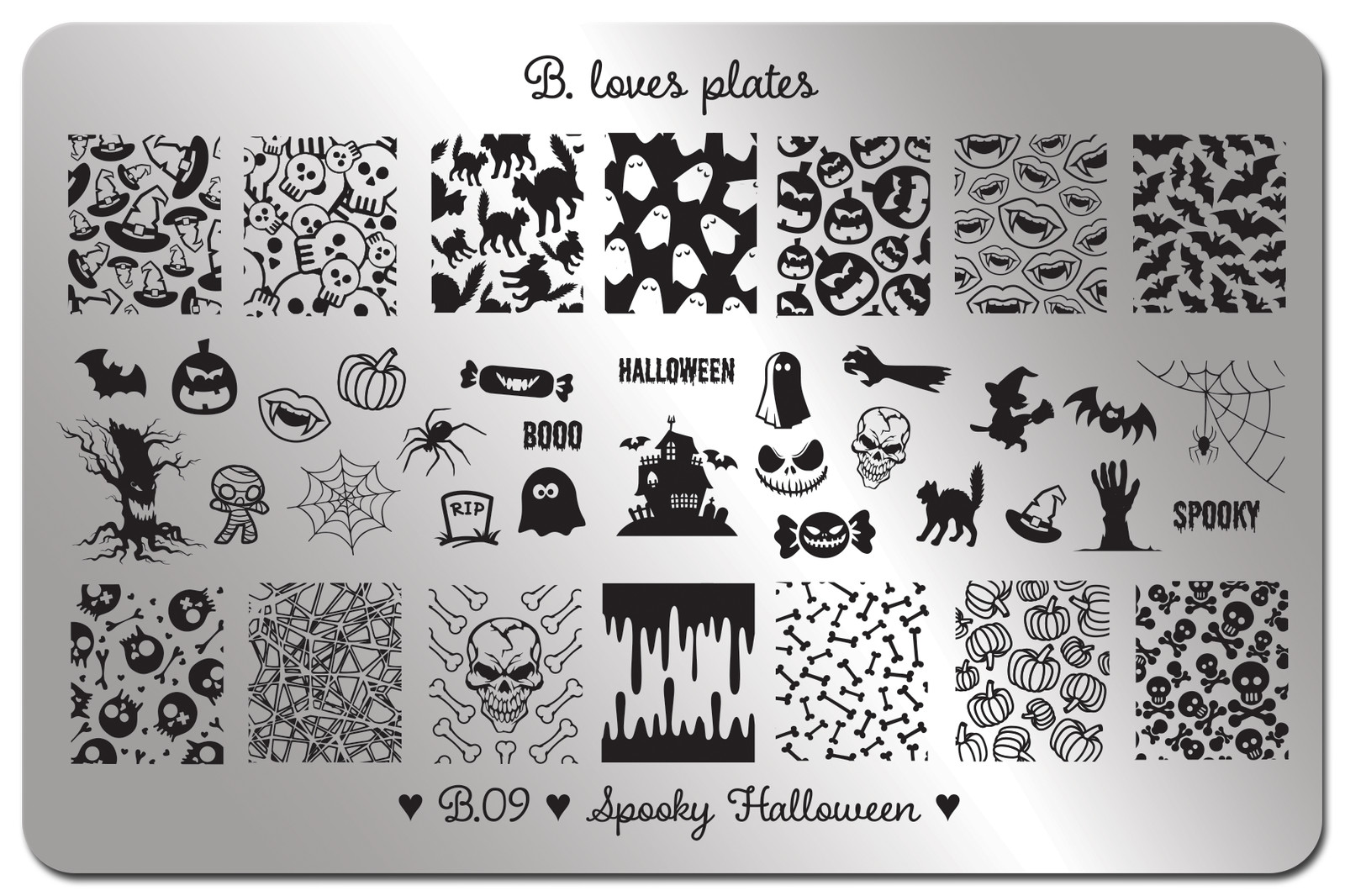 HALLOWEEN nail art stamping plates multiple brands pumpkin, bats, ghosts, etc…