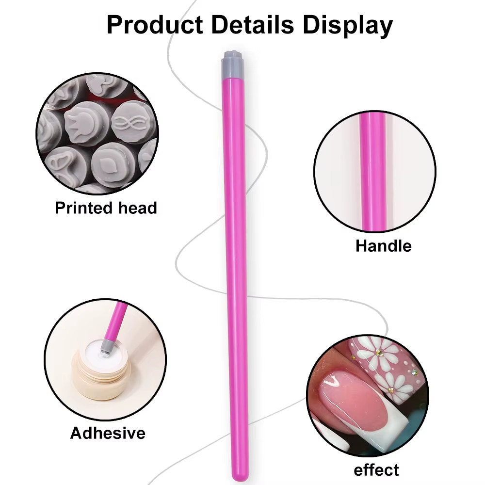 5/10Pcs Set Nail Art Stamp Pen DIY Floral Butterfly Nail Graffiti Nail Dotting T