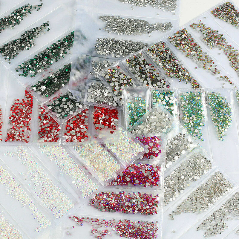 Partition-size 1440pcs Nail Art Rhinestones Crystals Strass For Nails Decoration