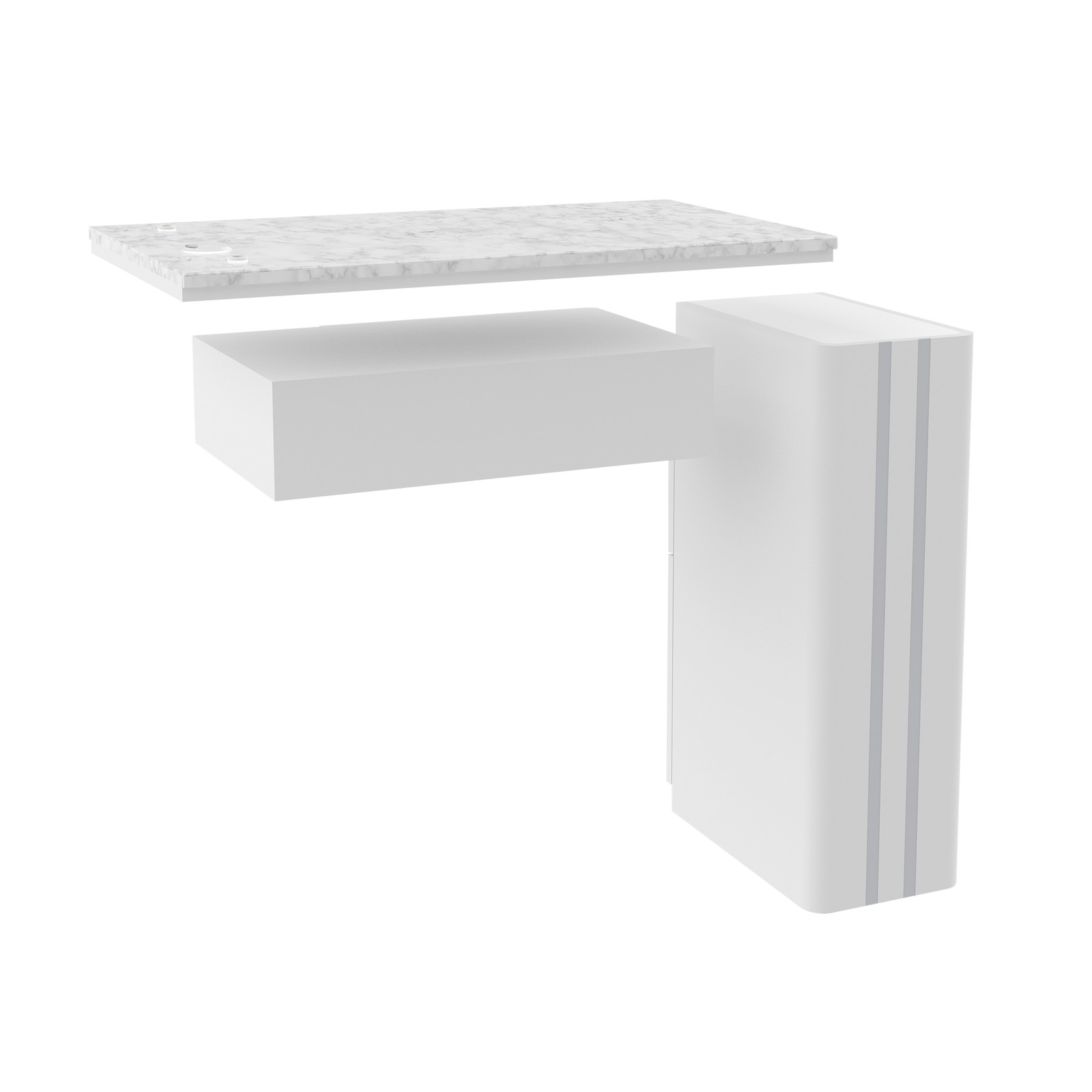 NOVA I Manicure Table Middle Section, Extendable Table Section Module