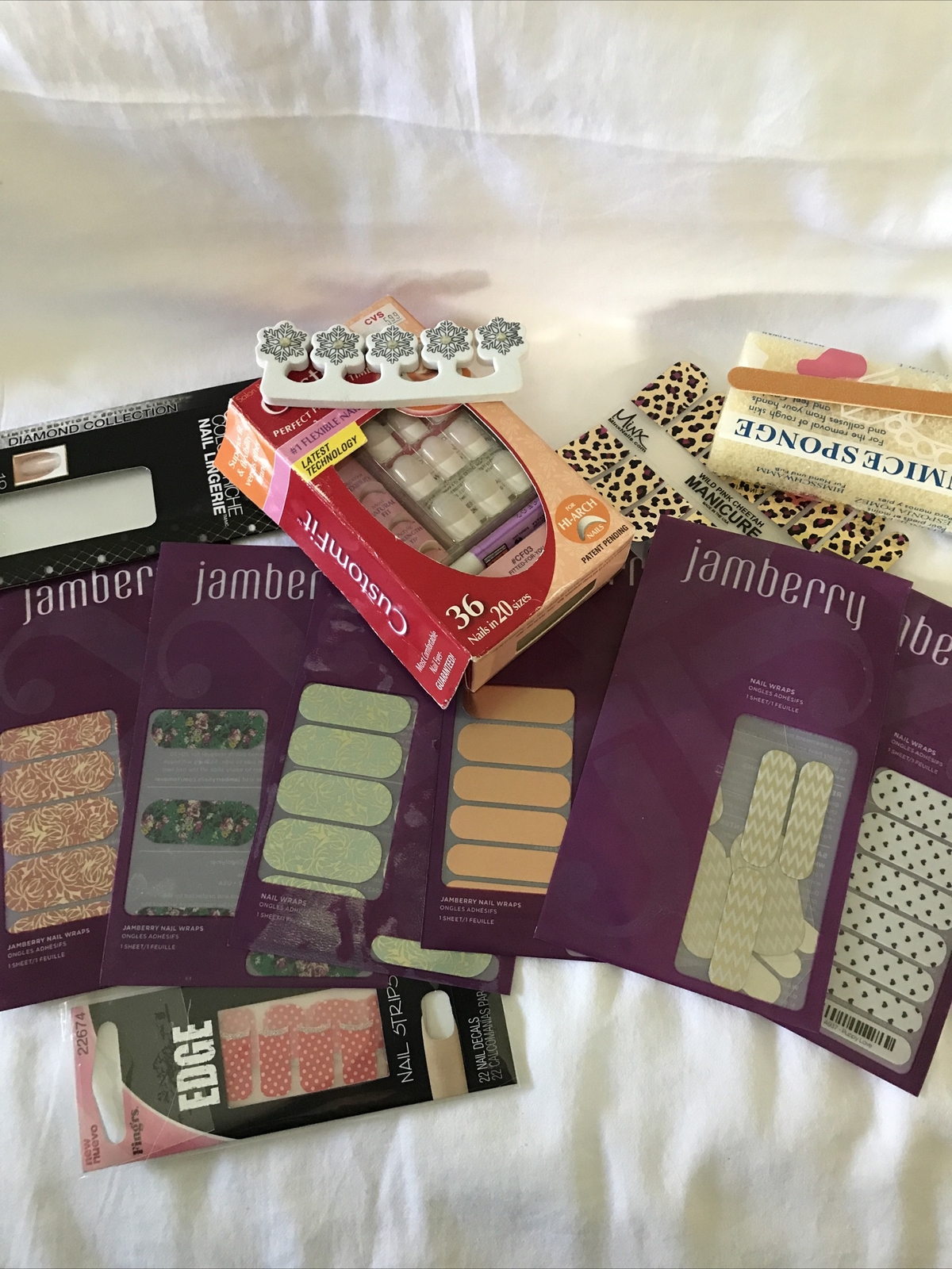 Asst Lot Various Minx Jamberry Loreal Lingerie Nail Wraps Kiss Decals
