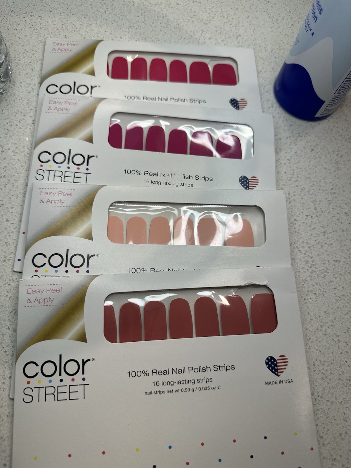 Color Street Nail Polish Strips Multicolor Glitter Easy Peel & Apply Nail Art