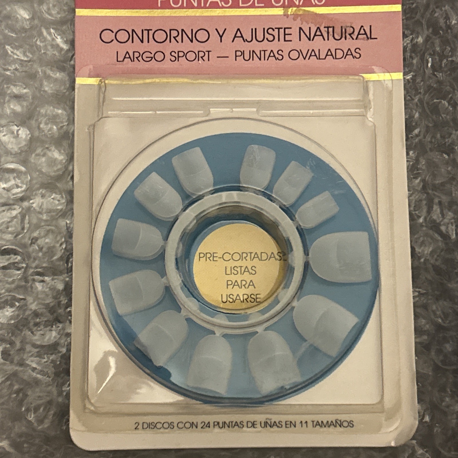 Costar Quick Fit Nail Tips Natural Adjustable Long Sport Oval 24 Vintage New