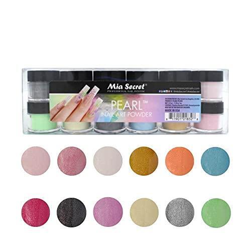 12 Colors Mia Secret Acrylic Pearl Collection Professional Acrylic Nail System