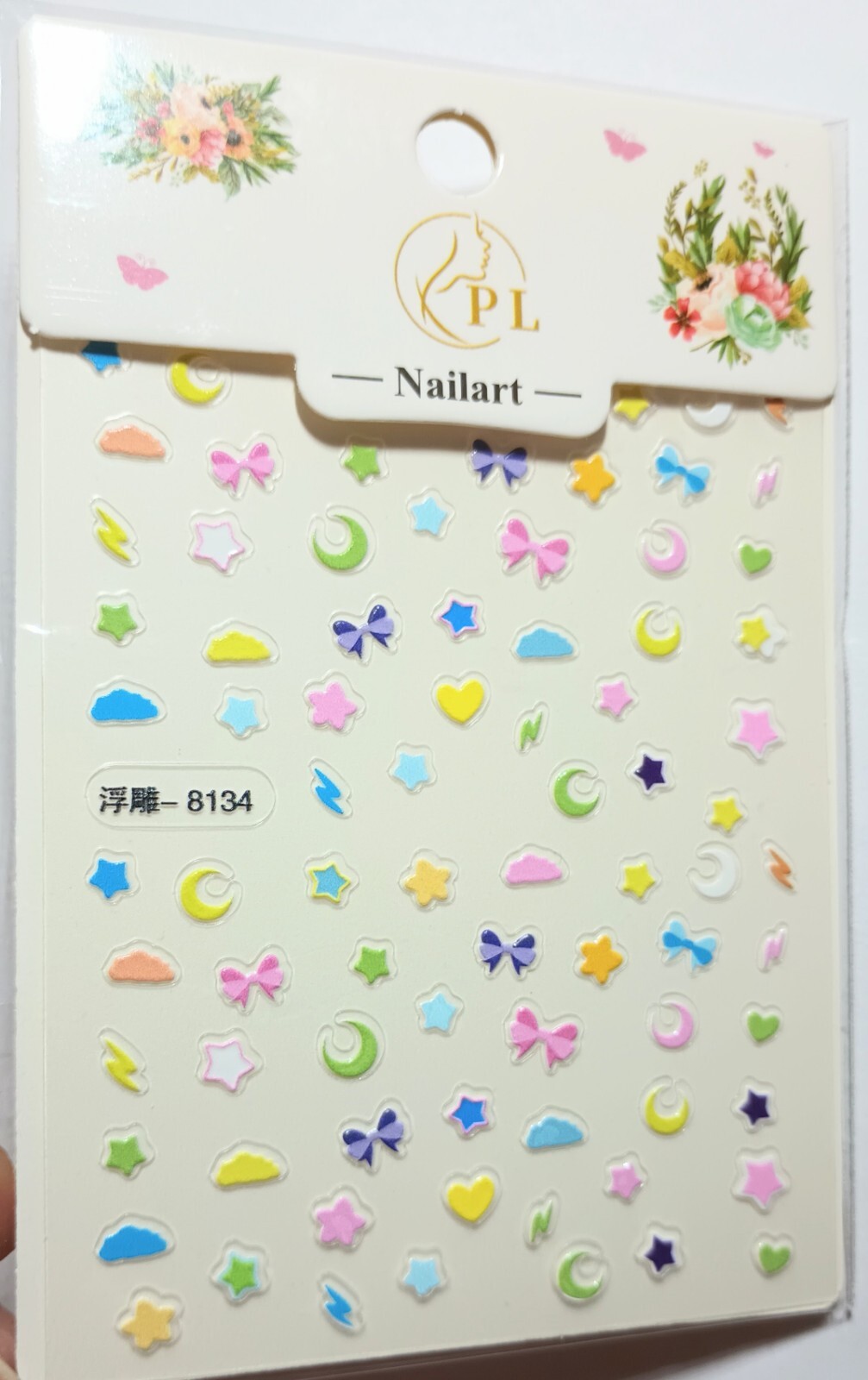 Hello Kitty 5D Art Nails Stickers Women Girls Nail Art Decoration DIY
