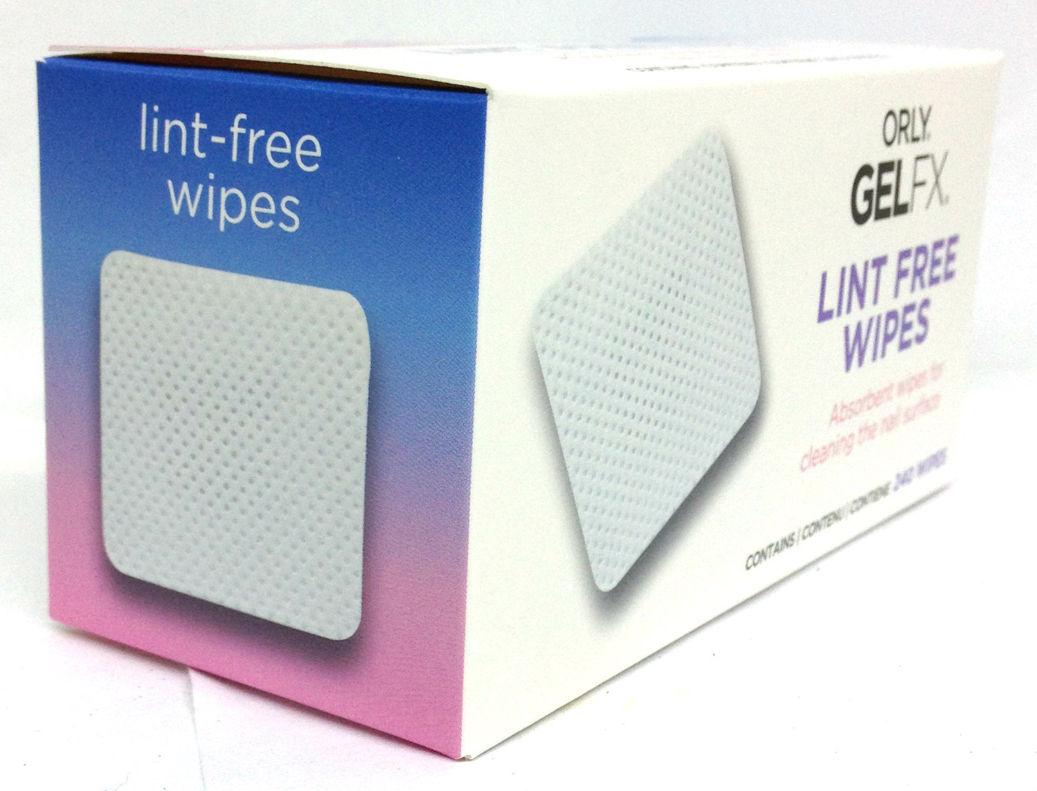 ORLY GELFX Nail – LINT FREE WIPES – 240 Wipes/Pack #33523