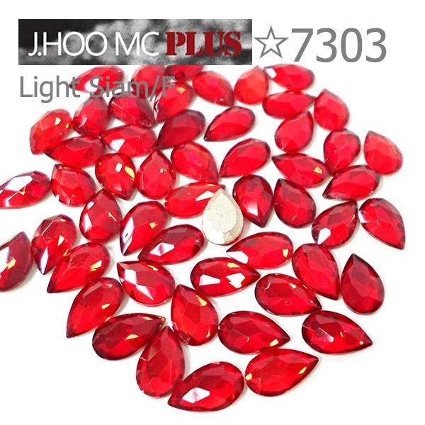 J.HOO Crystal 7303 Pear Flat Back Rhinestones 8×5mm Nail Art (10pcs)