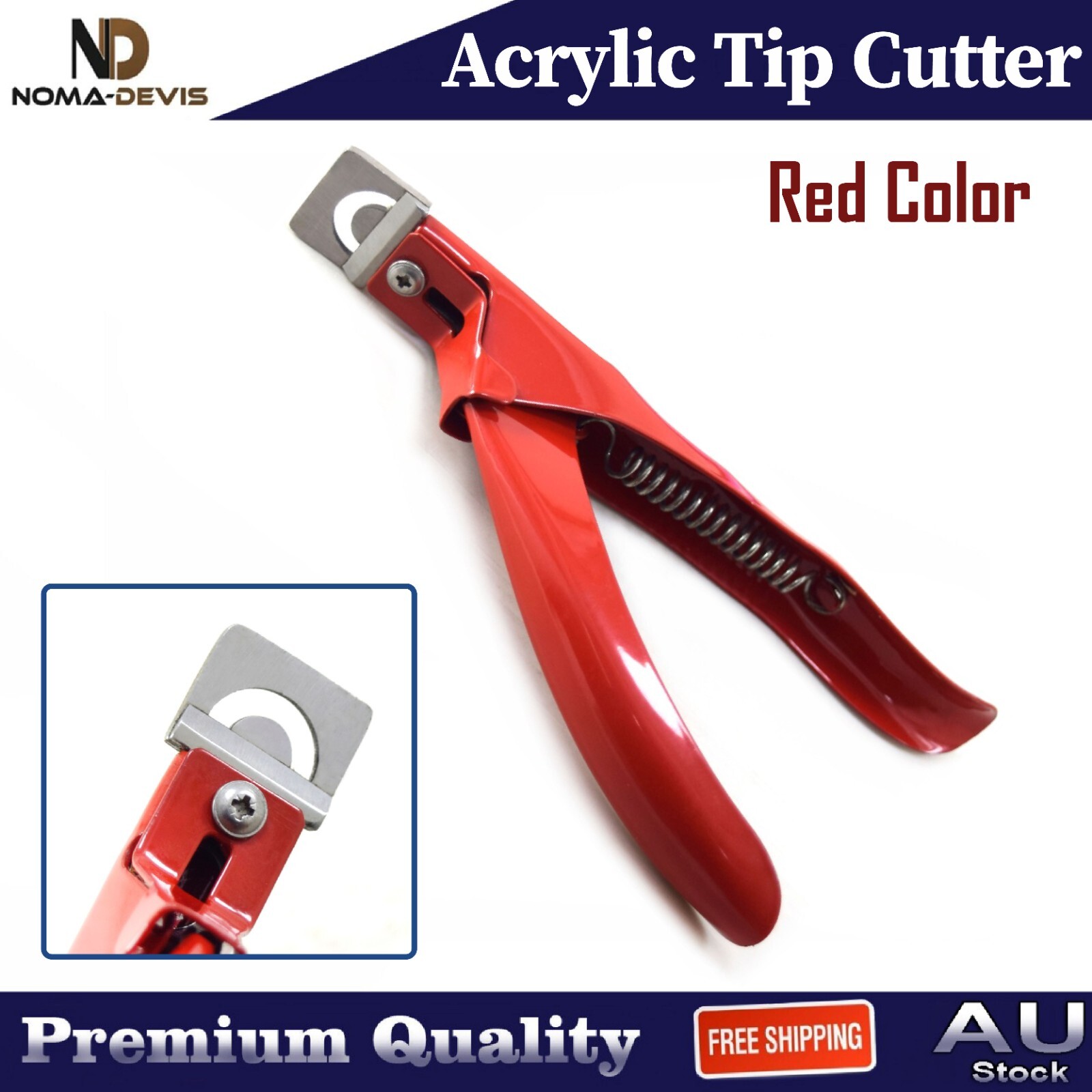Acrylic False Nail Tip Cutter Clipper Red Color Salon Nail Edge Art Tip Trimmer
