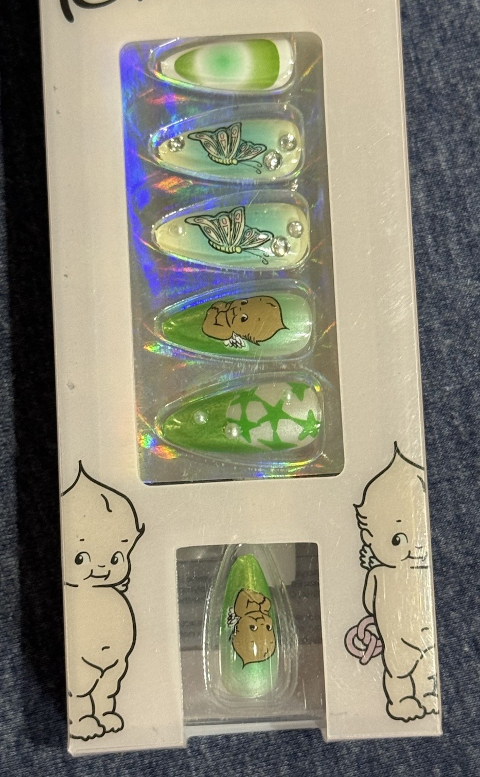4 Sets KEWPIE x ONCH Collab Rhinestone Never Have I Ever Press-On Nails NIP $72