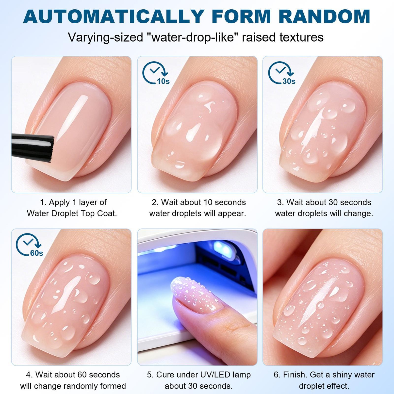 Water Droplet Top Coat Water Drop Gel Nail Polish Clear Sculpting Gel Nail Art