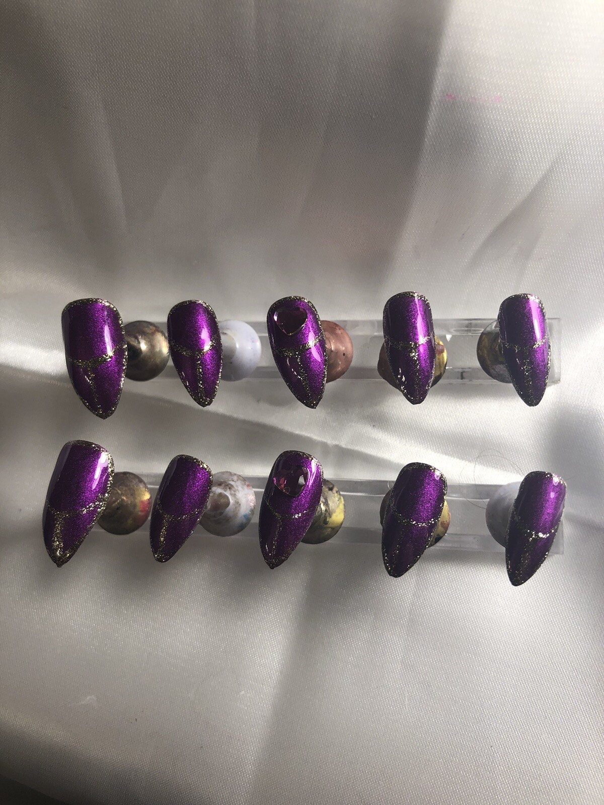 Z NAILZ ! Gorgeous Set Of Handmade/Custom/Medium/Almond Press On Nails