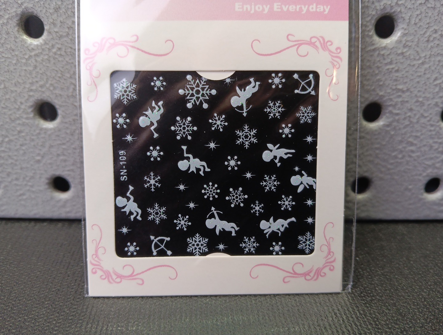 Snowflake Nail Stickers, Christmas 3D Self-Adhesive Nail Art Decals Snow (bn)