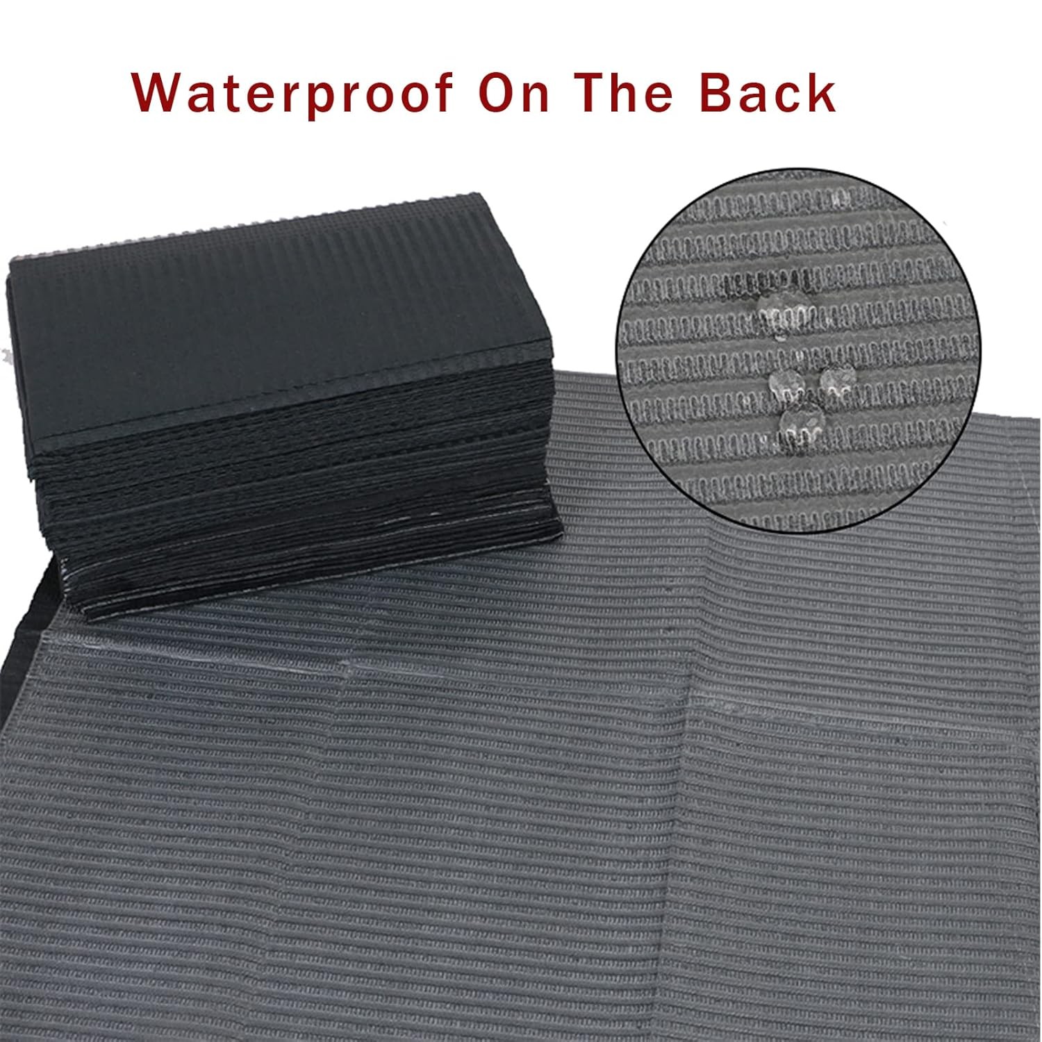 125PCS Disposable Nail Art Table Towels Mat 13″ X 17″ Waterproof 3 Ply Black