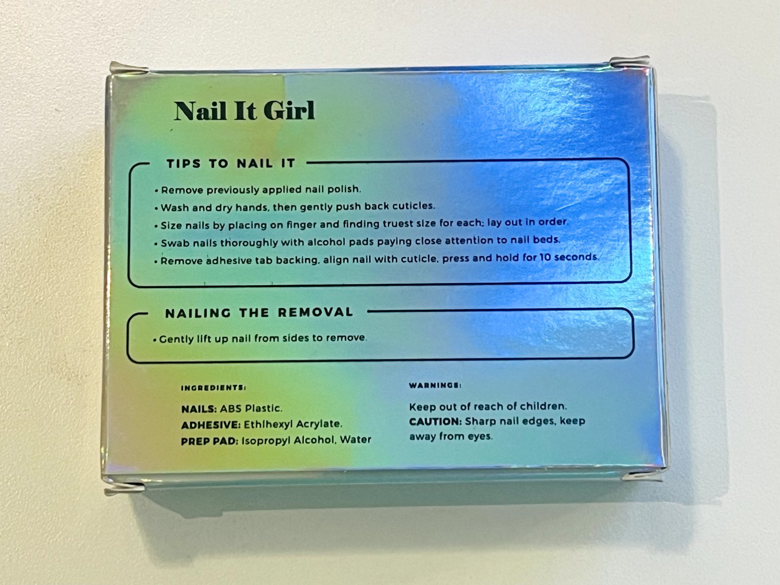 Easy Application Press On Nails – Ombre French Long – by Nail It Girl