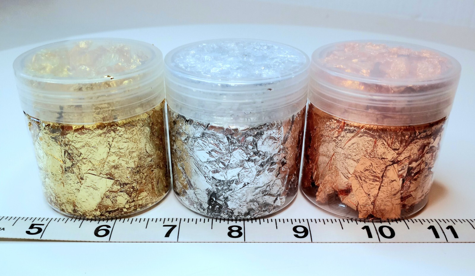 Big Lot GOLD SILVER COPPER LEAF & IRIDESCENT GLITTER FLAKES Nail Art Resin Craft