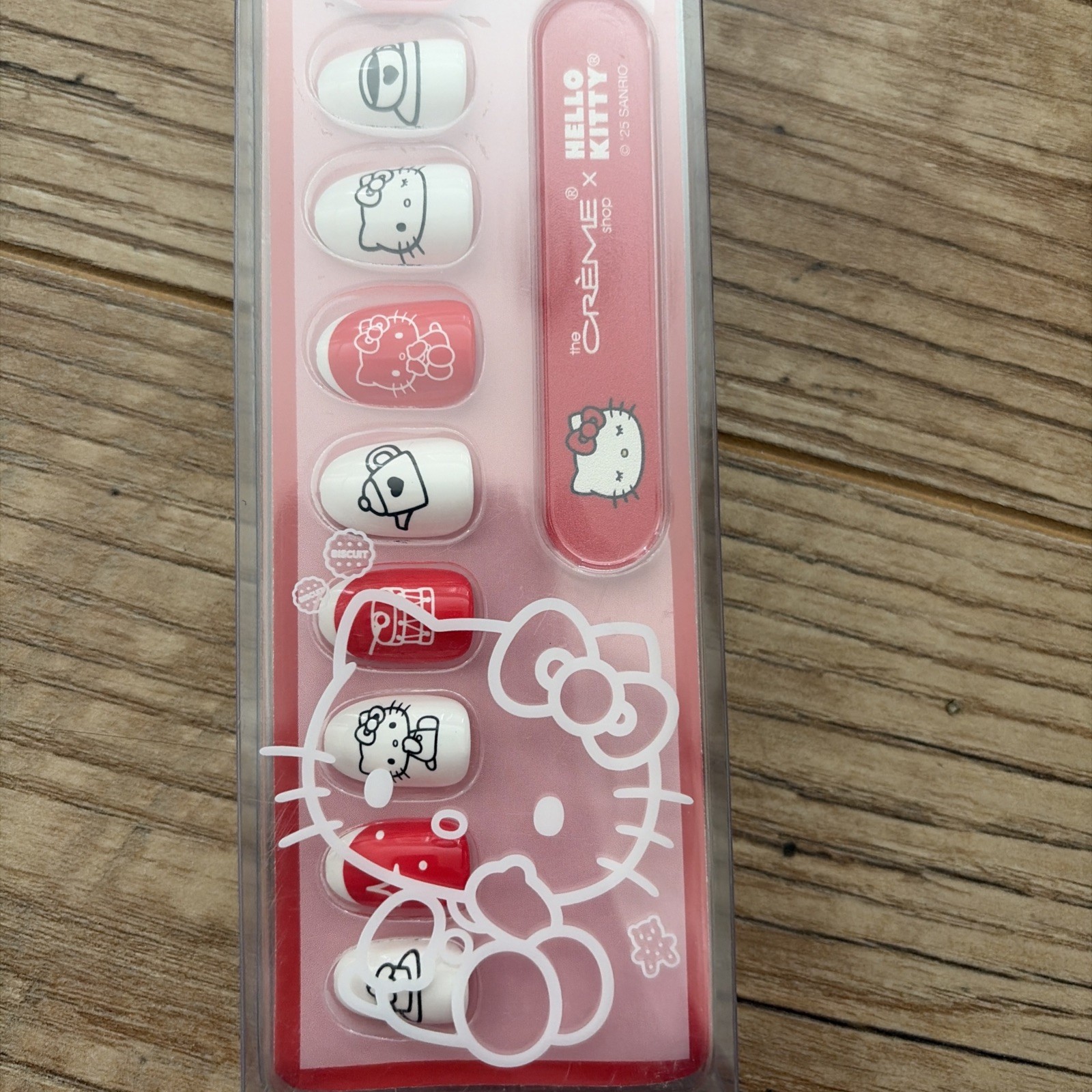 The Crème Shop Press On Nails Hello Kitty 24 Nails Velvet Sparkle Brand New