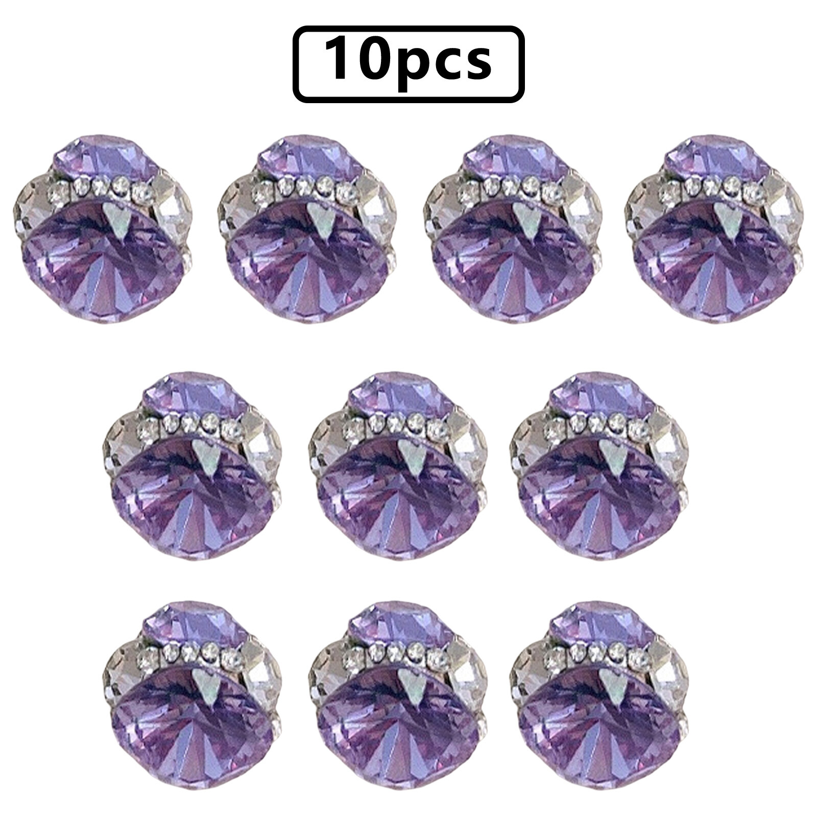 10Pcs Nail Art Rhinestones Manicure Nail Decorations Dazzling Rhinestones