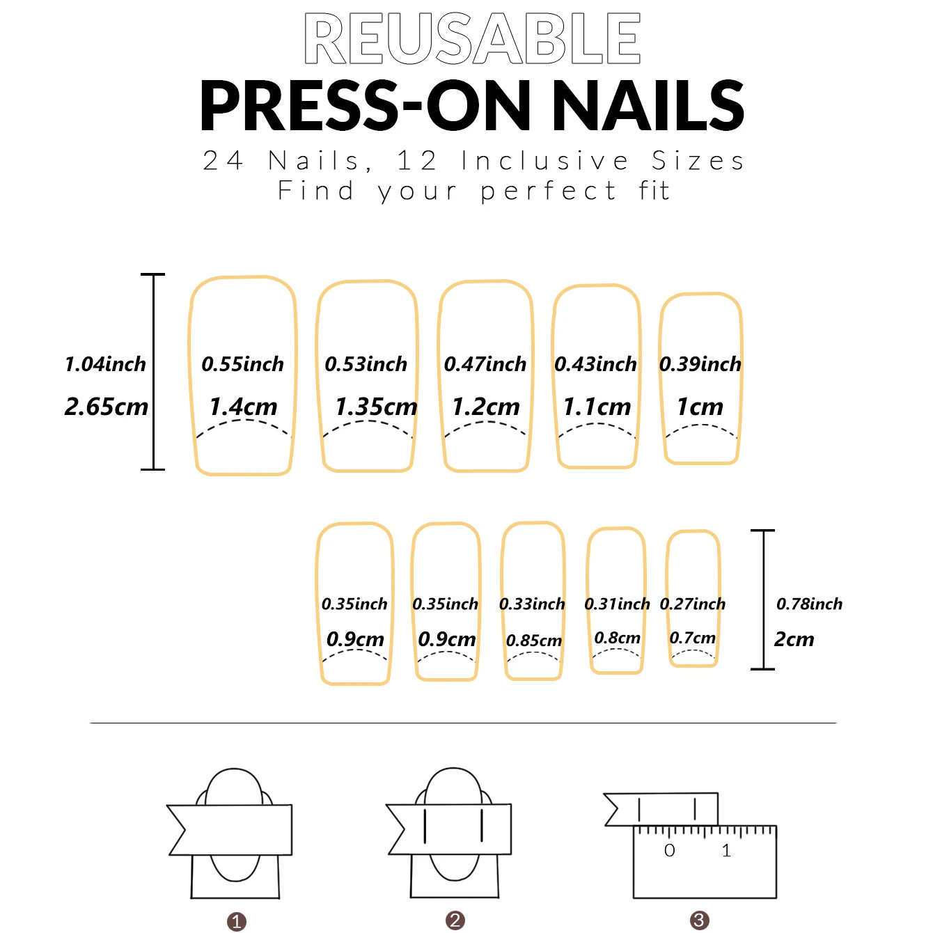 24PCS Press On Nails Square Gradient Blue Fake Nails With Long Acrylic Gloss