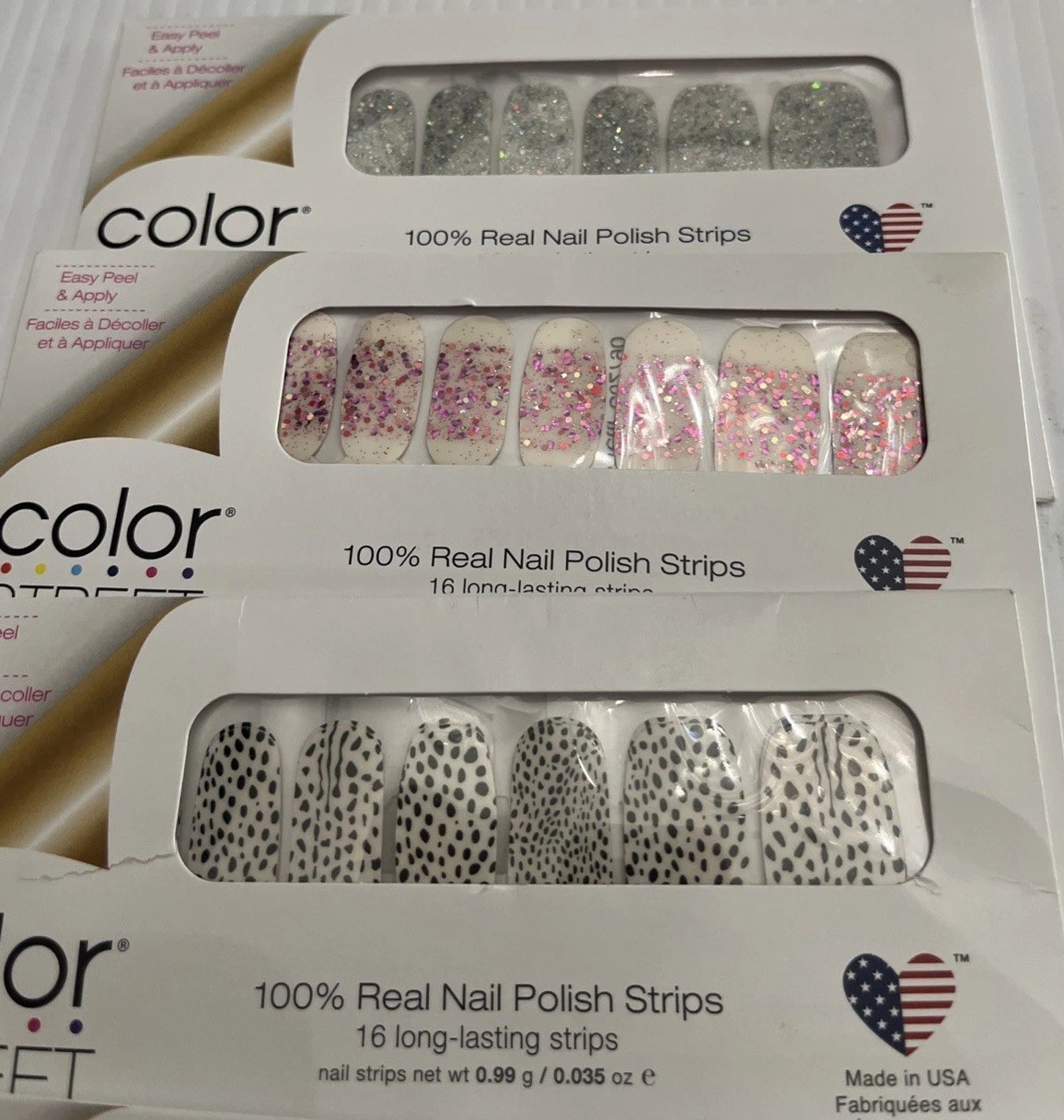 Color Street Bundle Of 5 Packages Nail Polish Strips Variety