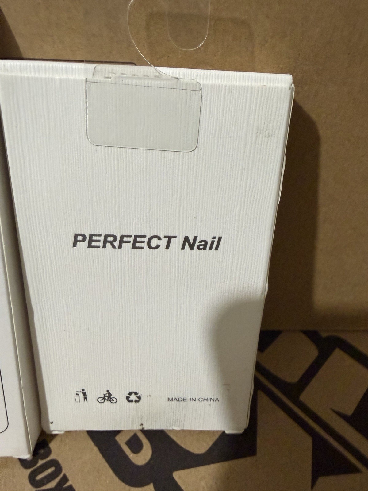 Press-On Nails Burgundy Beige Gold Glitter Square Short Pre-Designed PVC