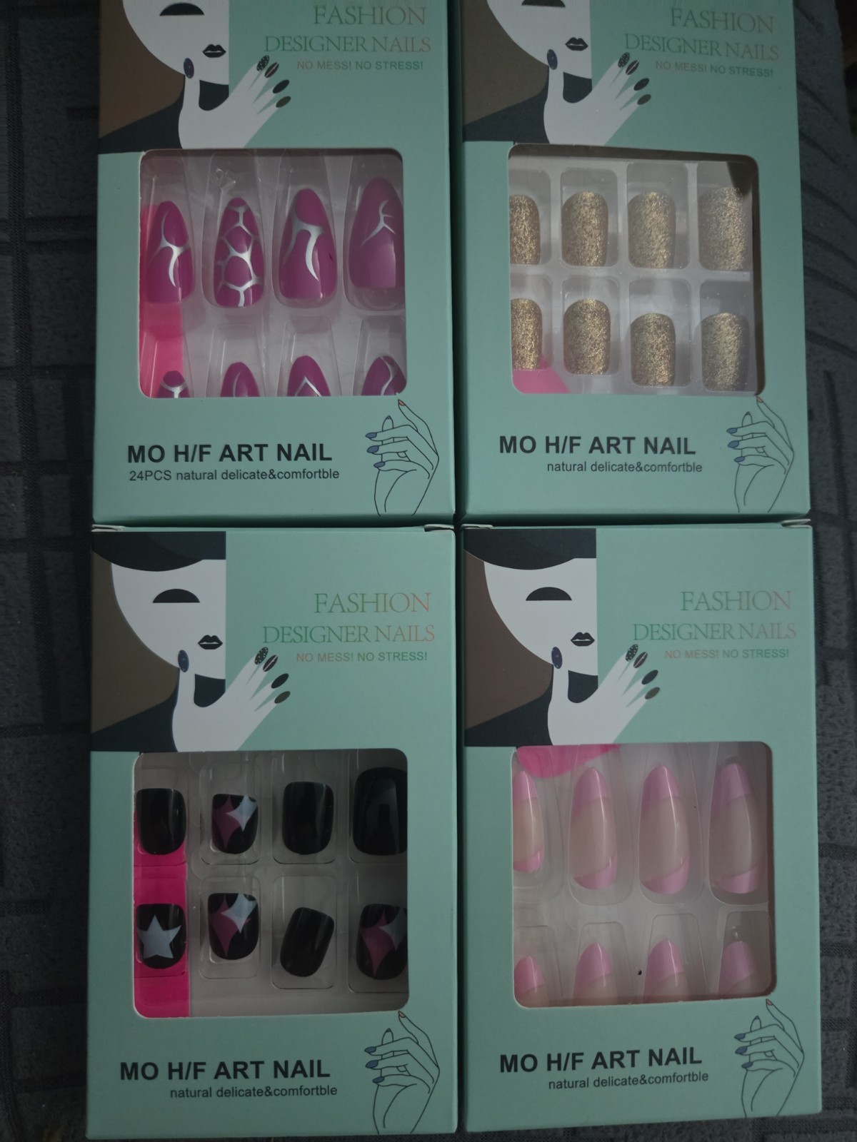 FASHION NAILS 24 PIECES PER PACK