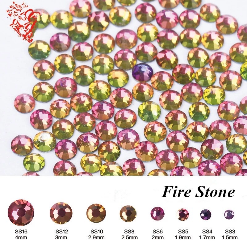 FIRE STONES RHINESTONES CRYSTAL PIXIE 3D NAIL ART SALOON MINI DIAMOND ROSE GOLD