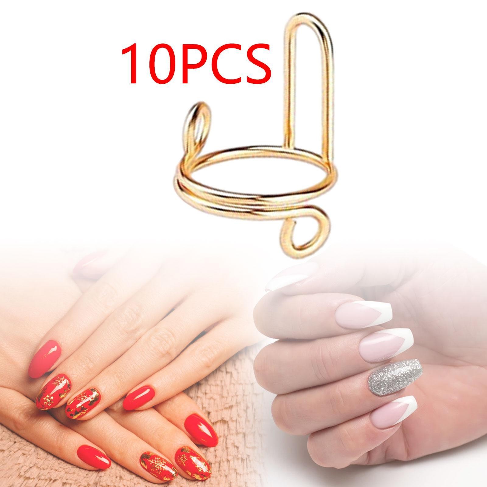 10x Fingernail Rings Nail Rings for Acrylic Nails Halal Nail Rings Set