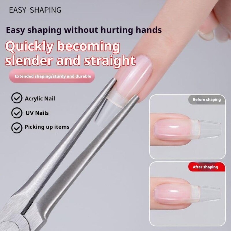 Professional Nail C Curve Pincher Stainless Steel Nail Shaping Tool Salons DIY