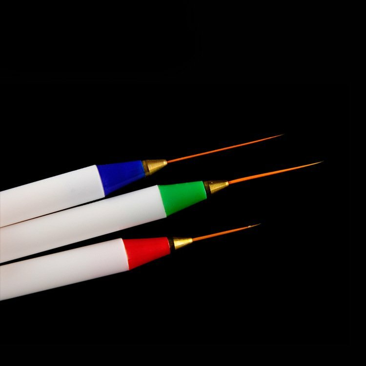 3 PCS ACRYLIC NAIL ART LINER PAINTING DRAWING PEN BRUSH TOOLS
