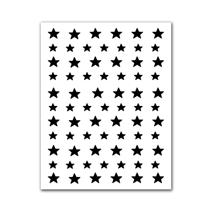 6Pcs Set Nail Art Airbrush Stencils, Spray Templates, Cute Hollow Nail Stickers