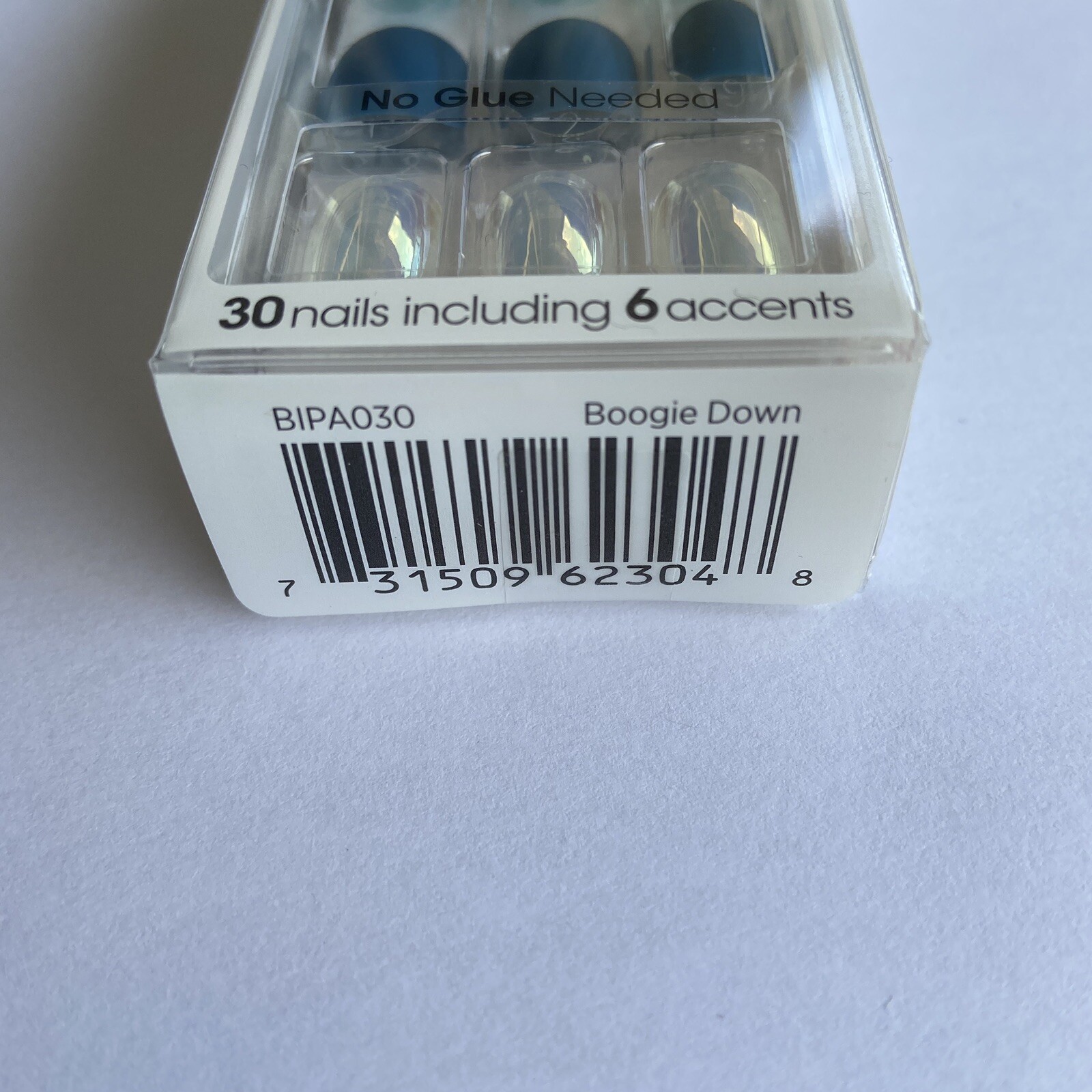 NEW Kiss Nails Impress Press On Manicure Short Gel Matte Blue Pearl White