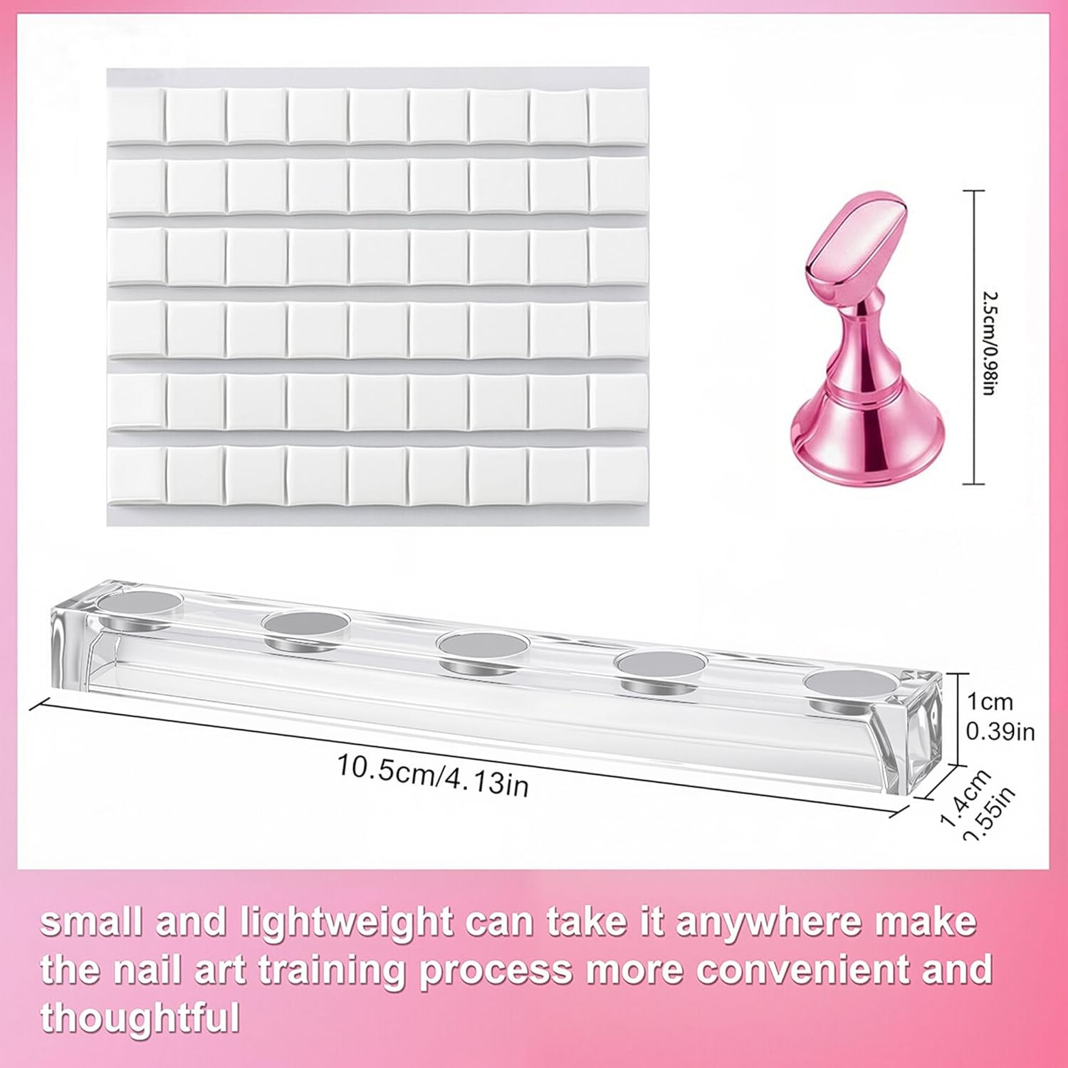 Nail Stands Acrylic Nail Art,Press on Nail Stand Magnetic Nail Tips Practice Hol