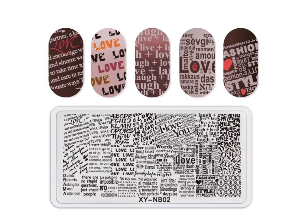 Metal Nail Stamping Plate Constellation French Halloween Snowflake Letter Words