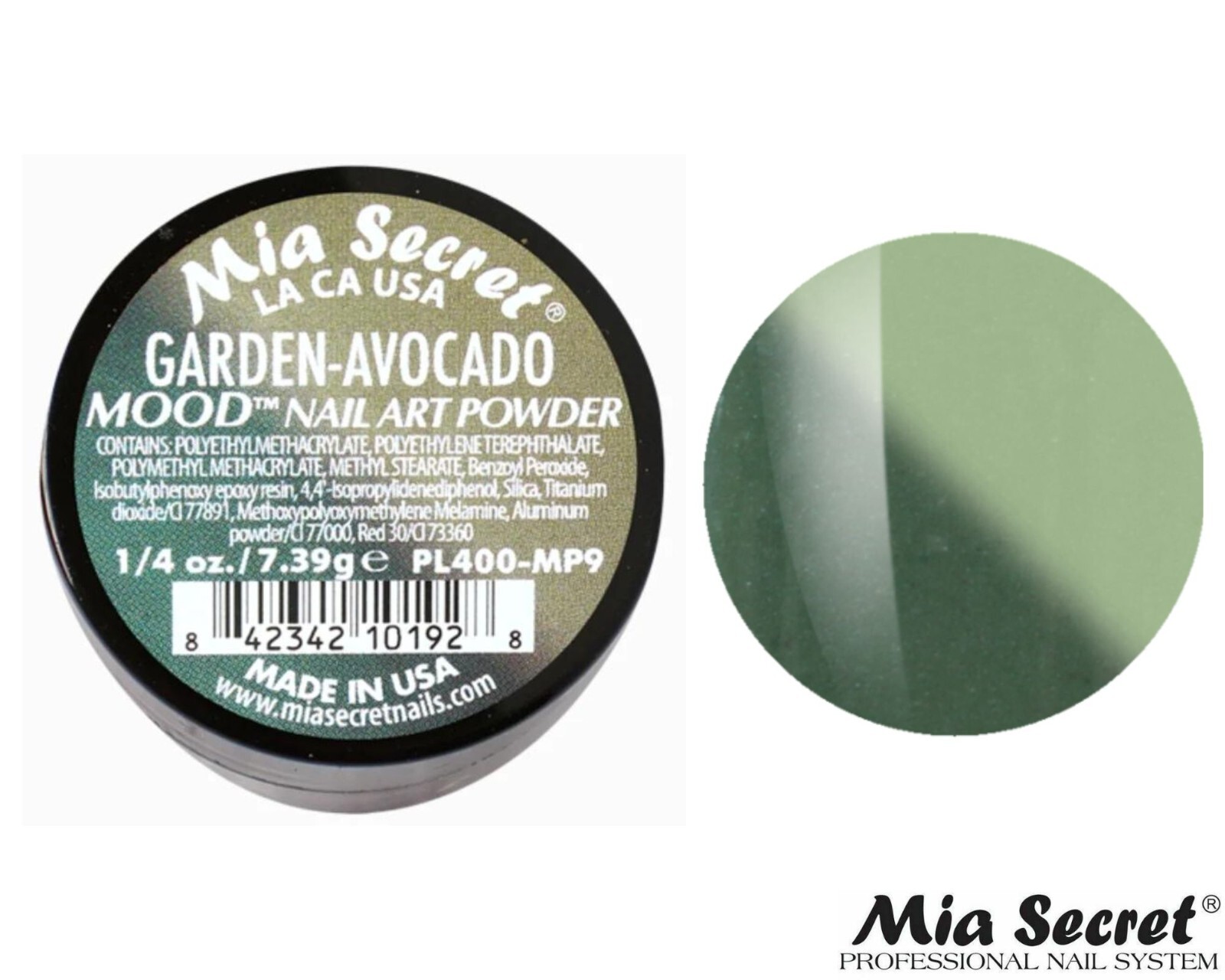 Mia Secret Nail Art Powder Mood Collection (GARDEN-AVOCADO) 1/4oz
