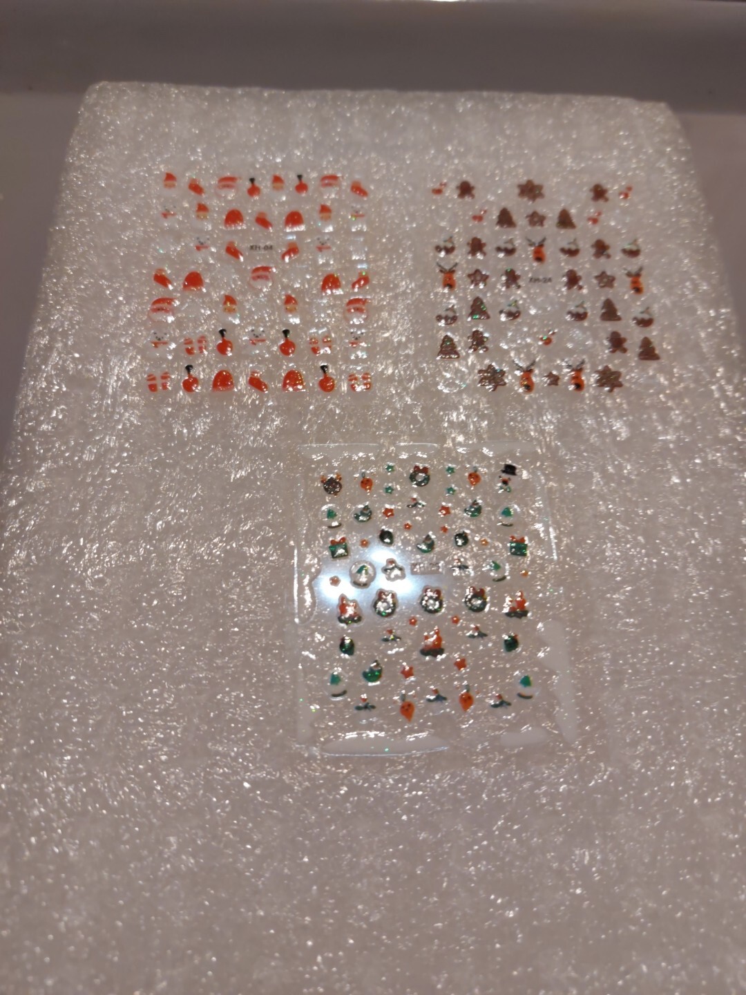 3 X Small Sheets Of Christmas Nail Art Stickers (Dn179) New