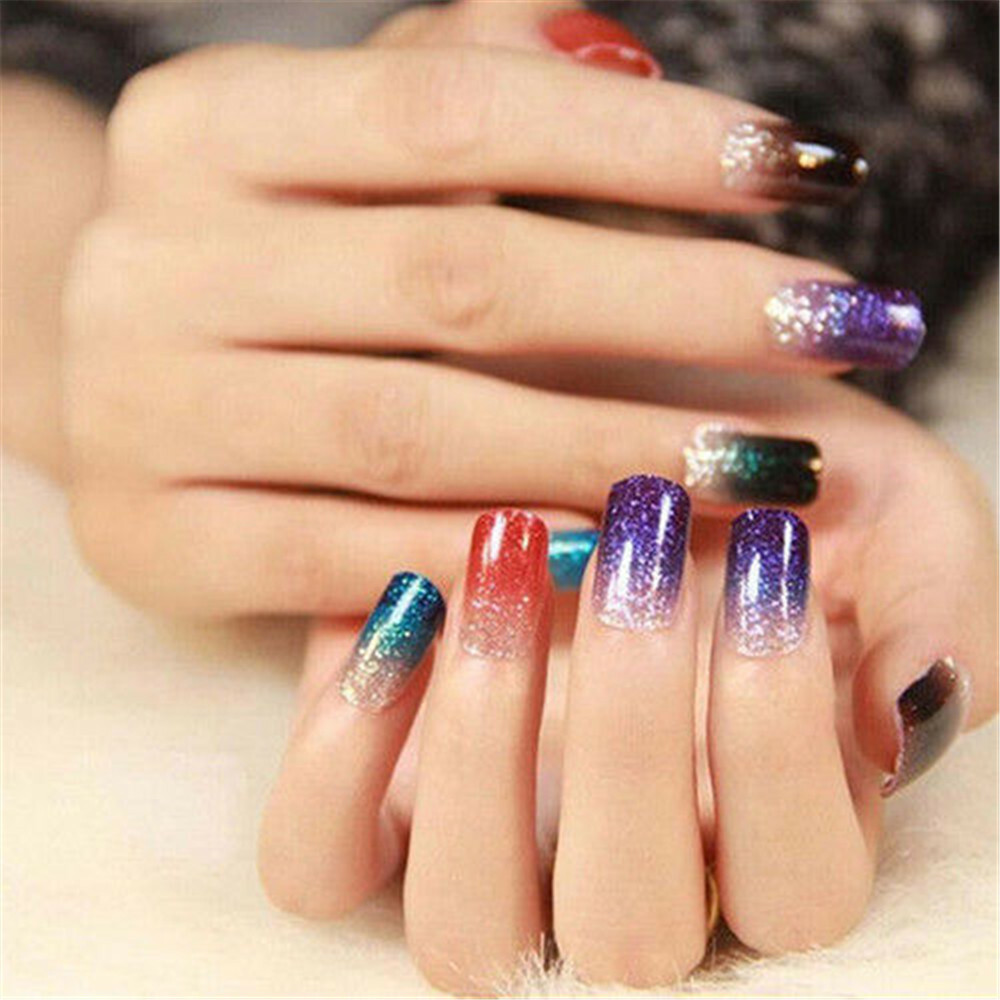 12 Pcs Mix Color Glitter Dust Powder Set For Nail Art Acrylic Tips Decoration US