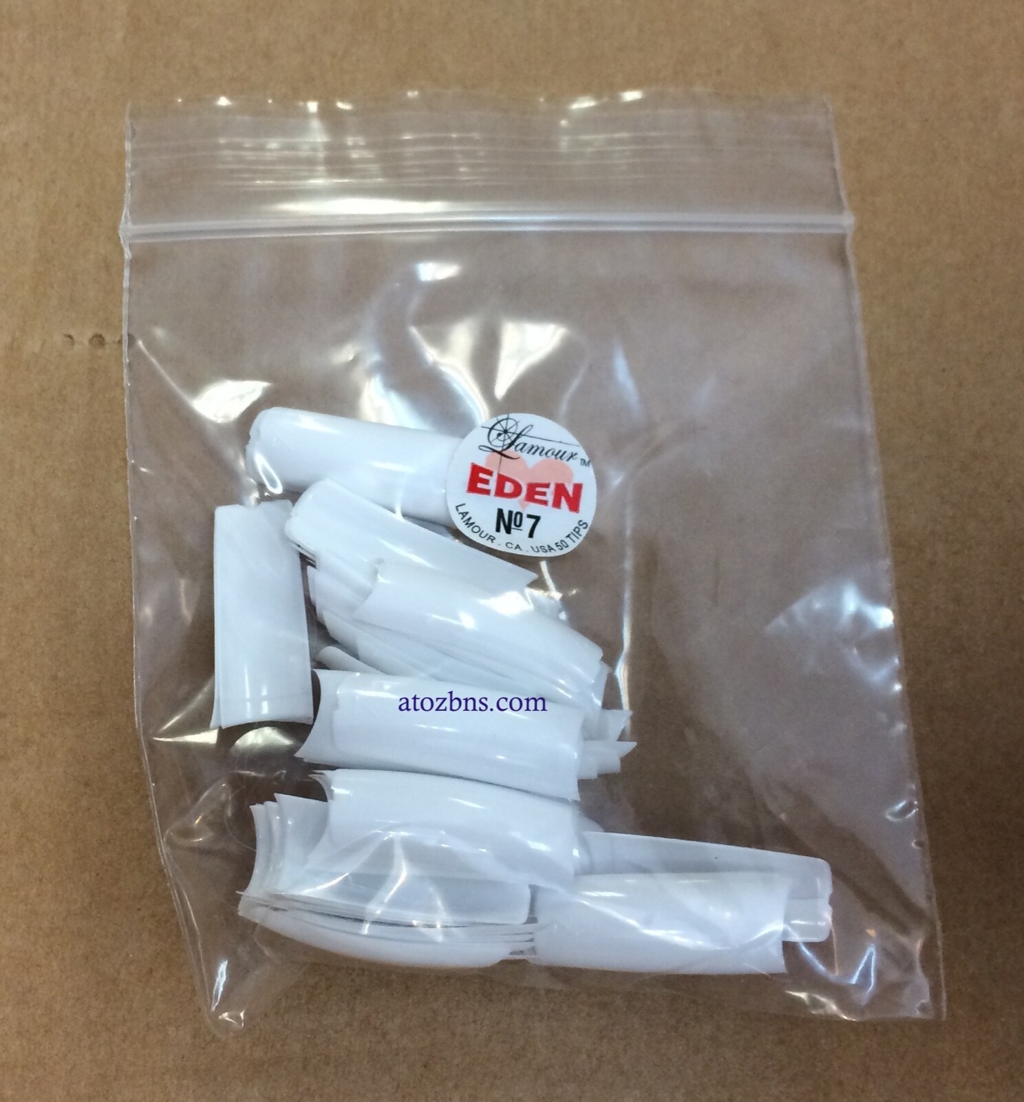 * Lamour Professional Nail Tips EDEN WHITE FRENCH 0-10 Made in USA 550ct