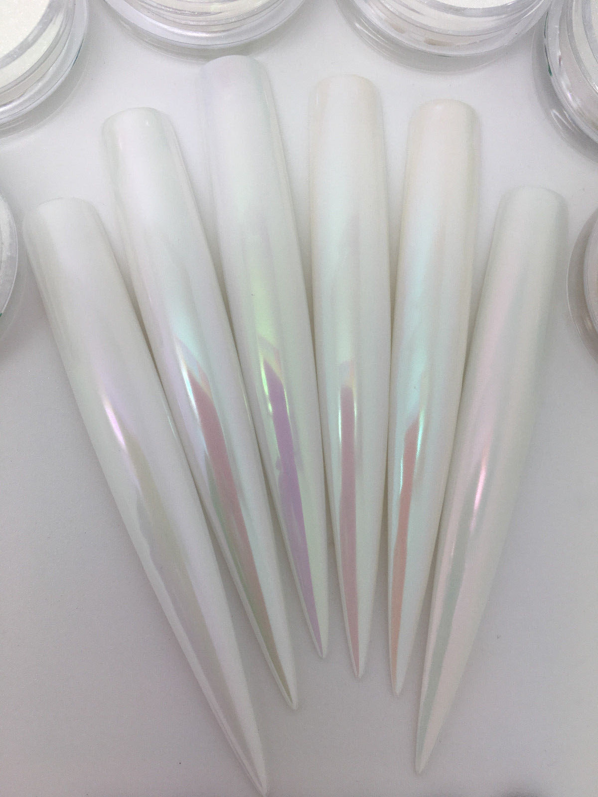 Aurora Nail Chrome Powder 6 Colours Unicorn Mirror Chameleon Effect Pigmen