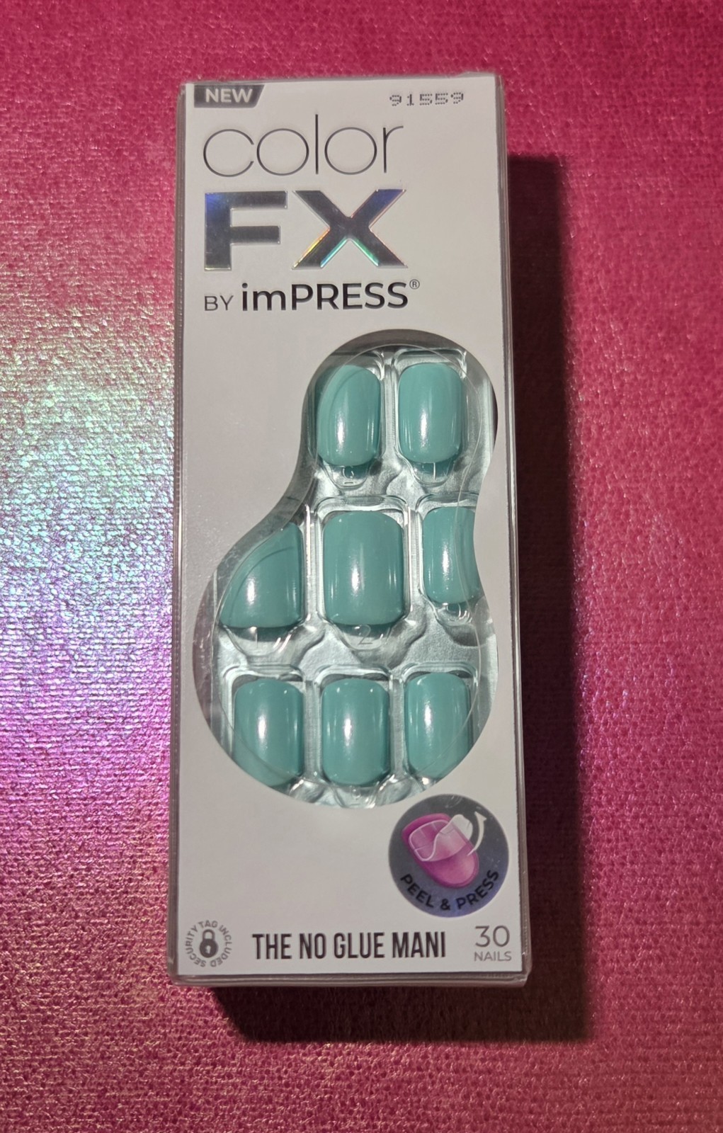 New KISS imPRESS Color FX, No Glue Mani, Peel & Press – IMCF24 UPGRADE Mint/Teal