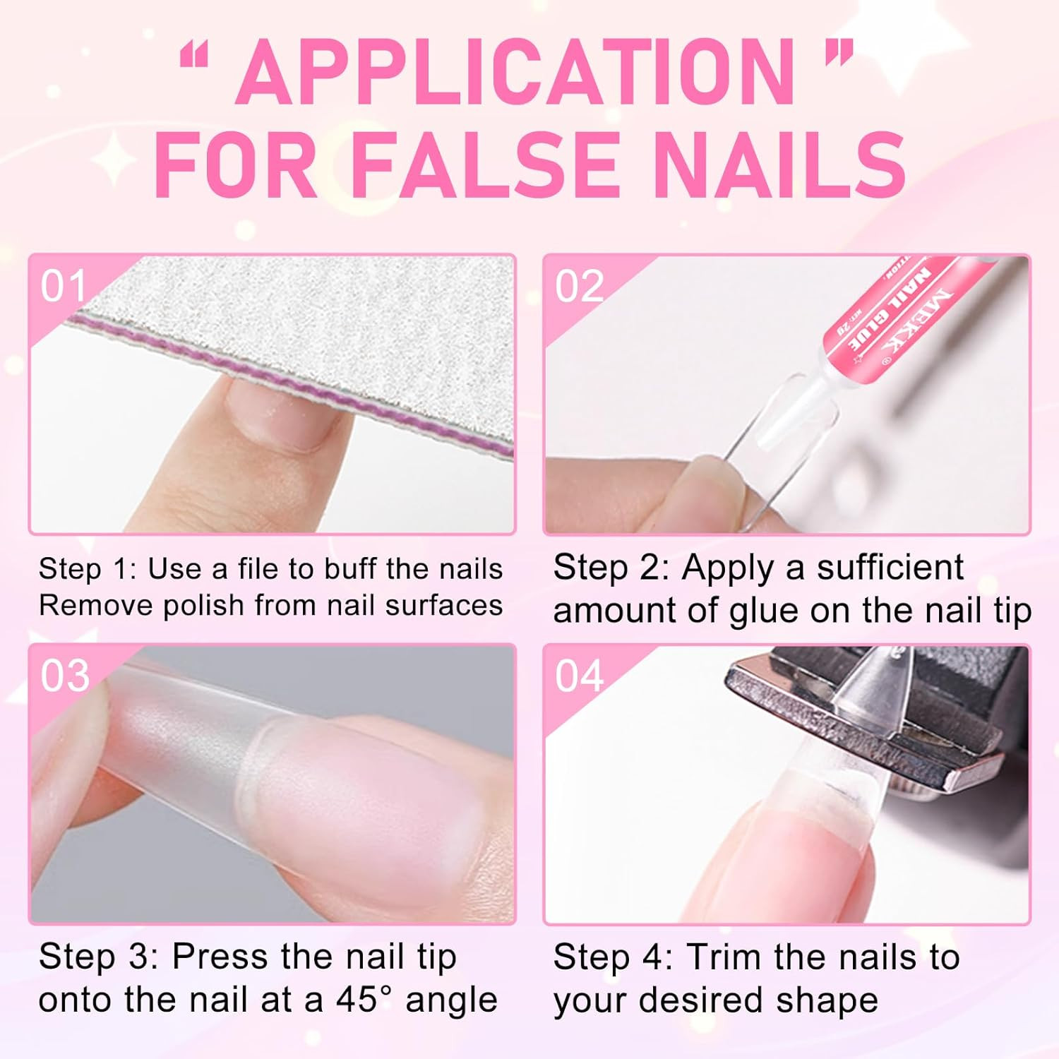 Pegamento para uñas, superfuerte y duradero para uñas acrílicas.