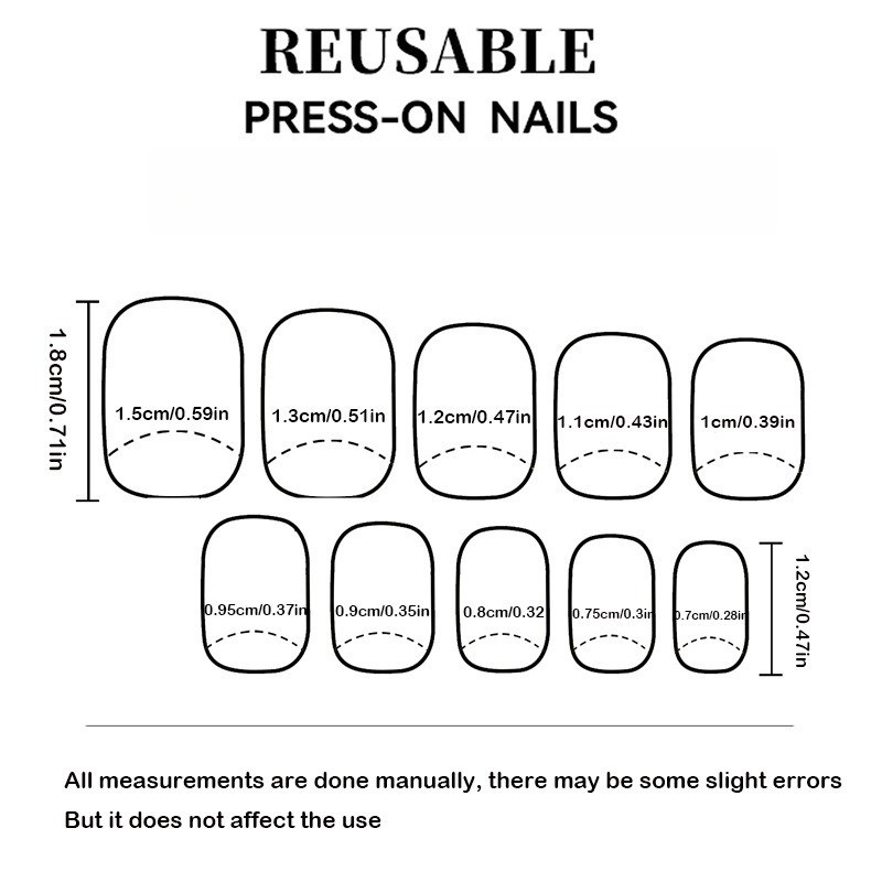 48pcs-Vibrant Matte Press on Nails with Neon French Tips and Modern Line Art