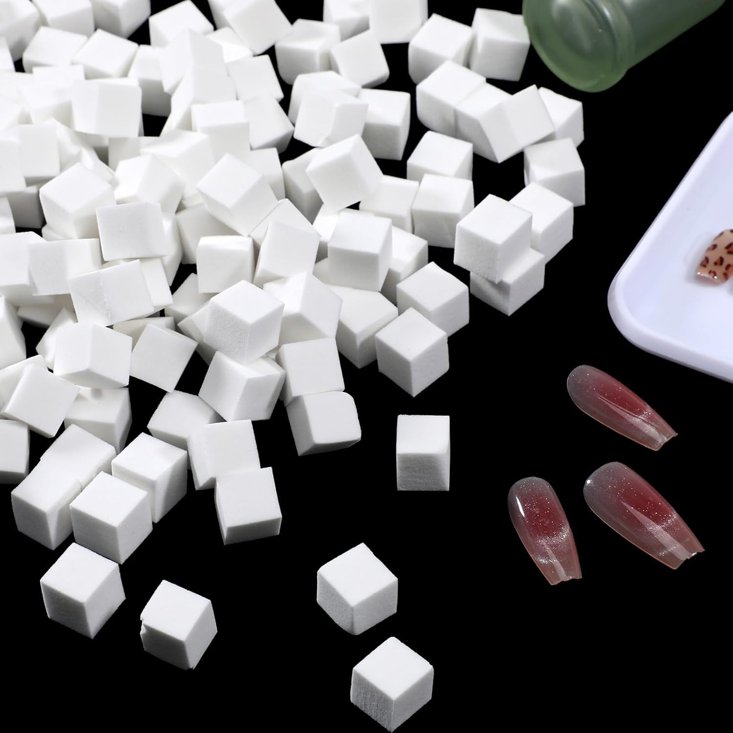 400 PCS Mini Nail Sponges Nail Art Sponge for Gradient Nails Design Square Nails