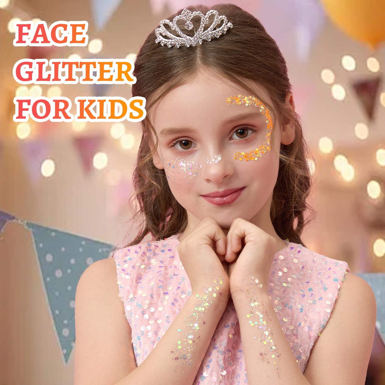 6 Colors Body Glitter Glitter for , Halloween-Themed Color , Body Hair Glitte…