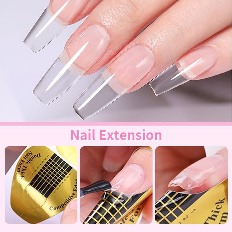 Nail Glue for Press on Nails 15ML, Blooming & 6 in 1 Nail Glue for Tips
