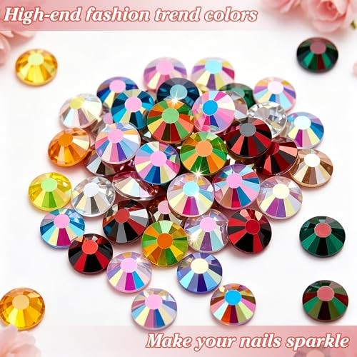 32000Pcs Resin Rhinestones 3mm Jelly AB 28Colors for Bedazzling Glitter Kit