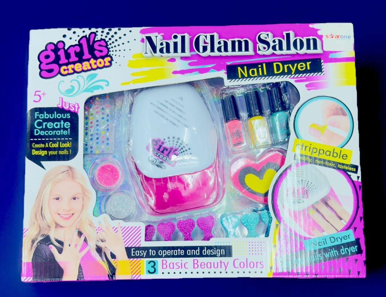 Ultimate Nail Art Studio Kit for Kids 6+ – Fun Polish, Dryer & Creative Stickers