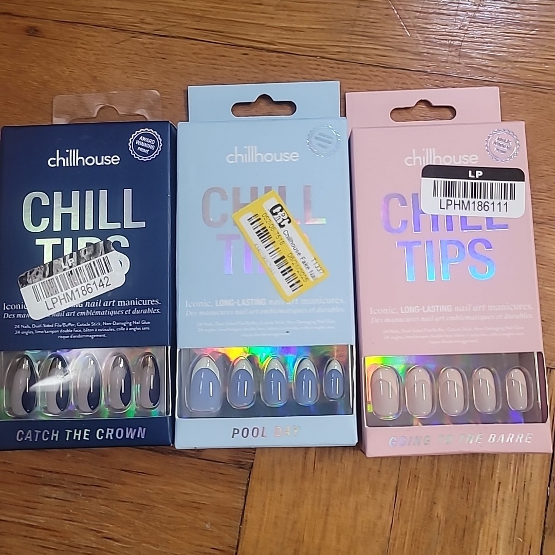 Chillhouse Chill Tips Nail Art Press-Ons 3 Boxes, 72 Nails