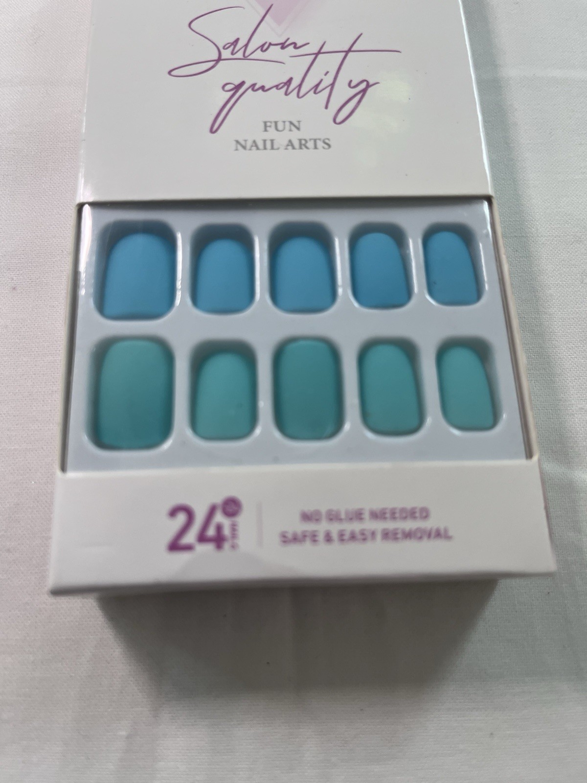 Vamony Press-On Nails Glossy Multicolor Oval & Square Full Cover No Glue Needed